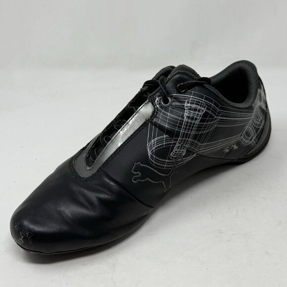 Puma Future Cat Atomisity Shoes Mens 10.5 Black Leather Hipster Sneakers FLAWS - Picture 8 of 16